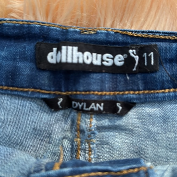 Jean Shorts Blue With Distressed Areas Sz 11 - Picture 3 of 4